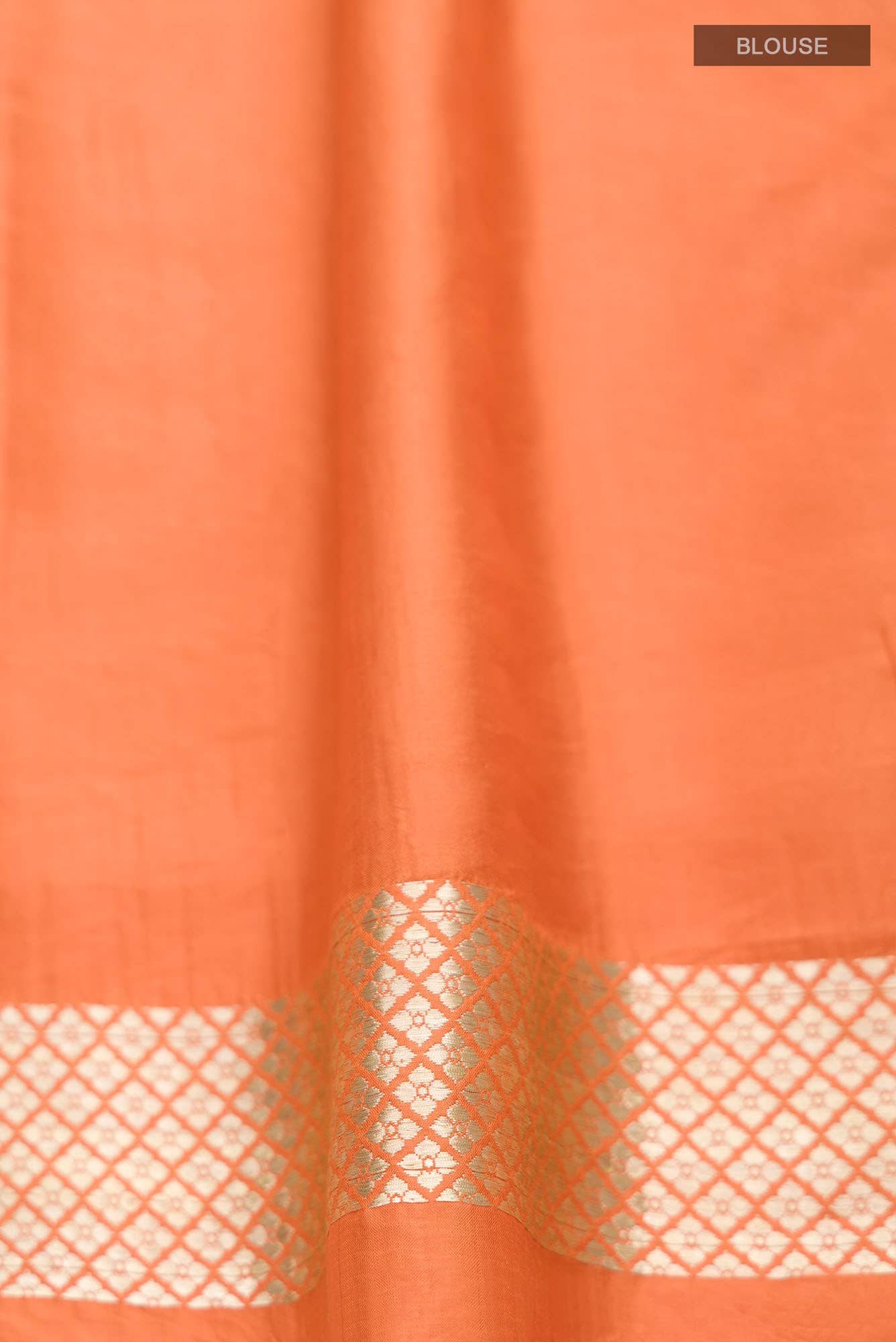 Chariots of the Sun-Orange Banarasi Silk Saree