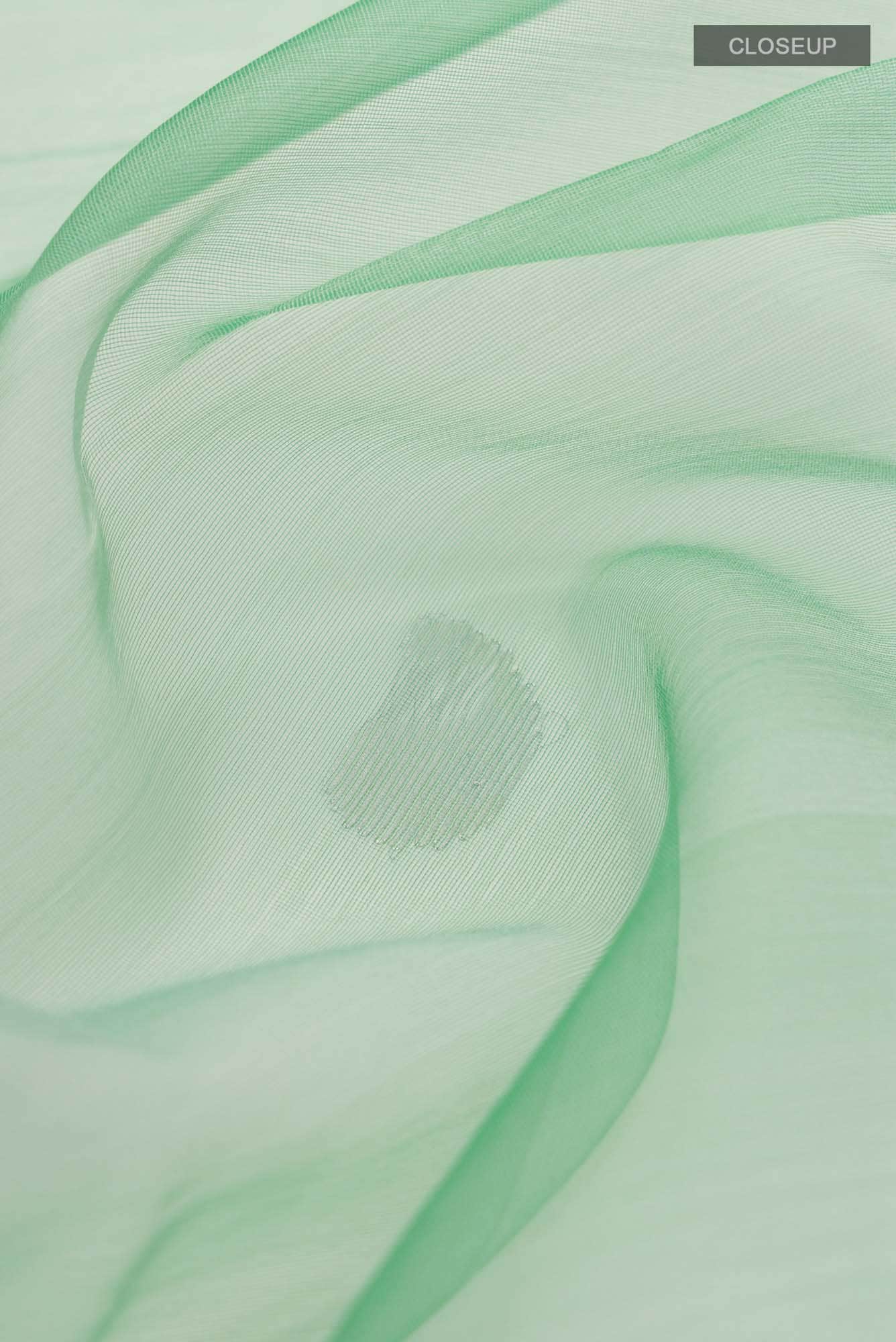Green Pure Organza Silk Saree