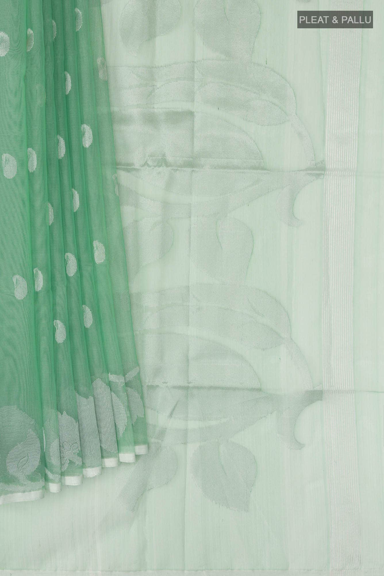 Green Pure Organza Silk Saree