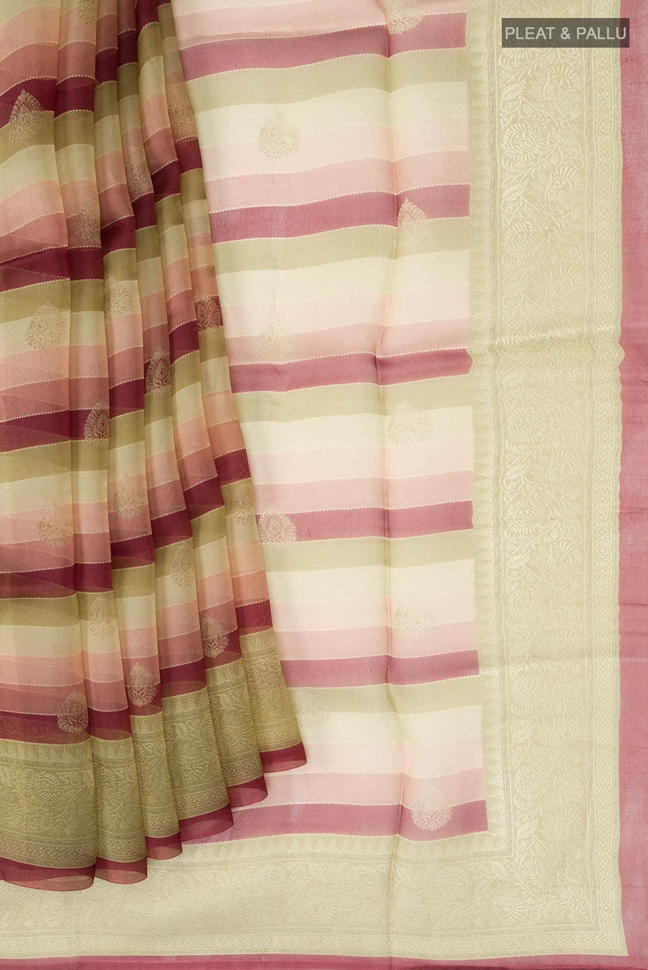 Multi Pure Organza Silk Saree
