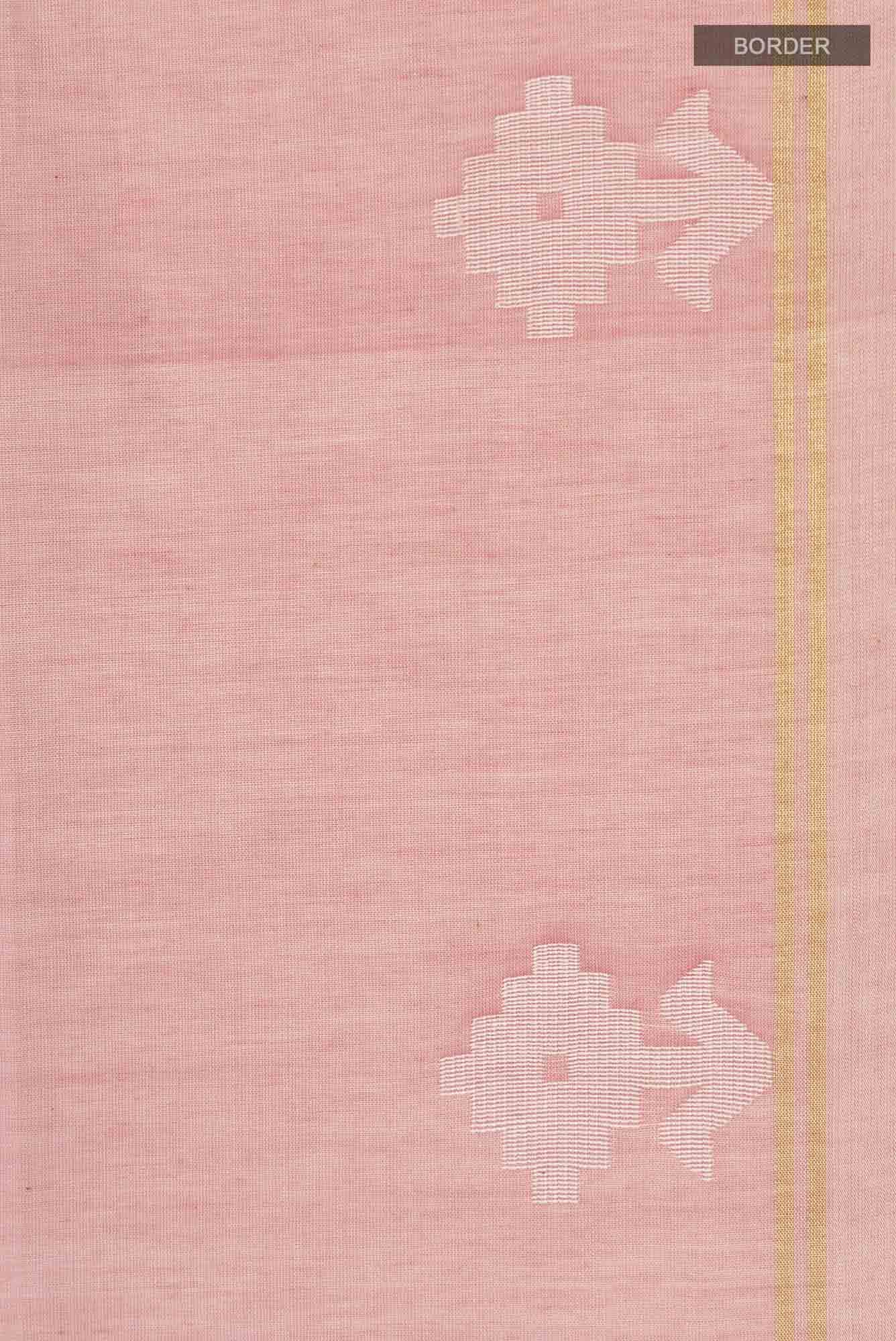 Anuradha-Dusky Pink Bengal Cotton Saree