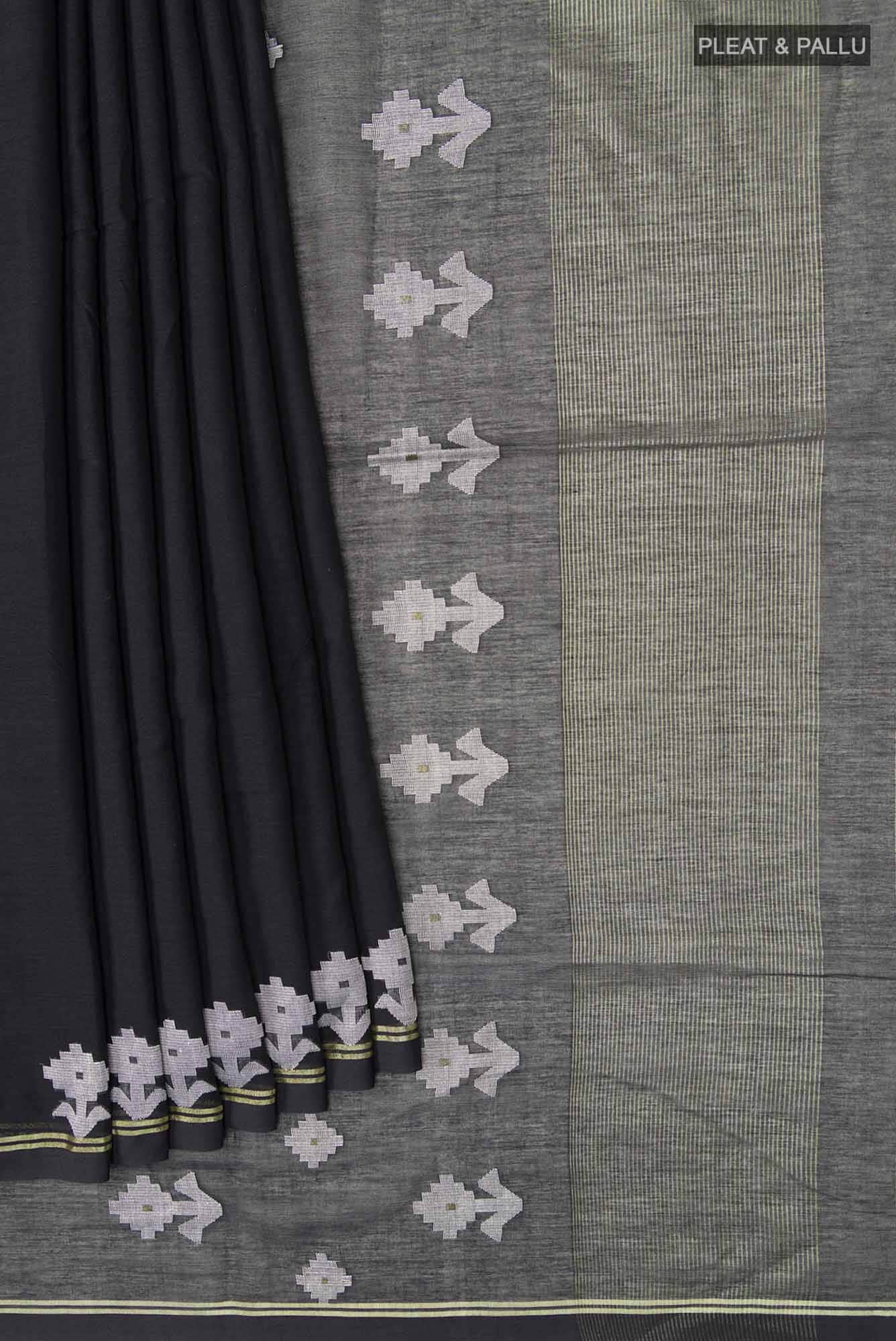 Anuradha-Black Bengal Cotton Saree