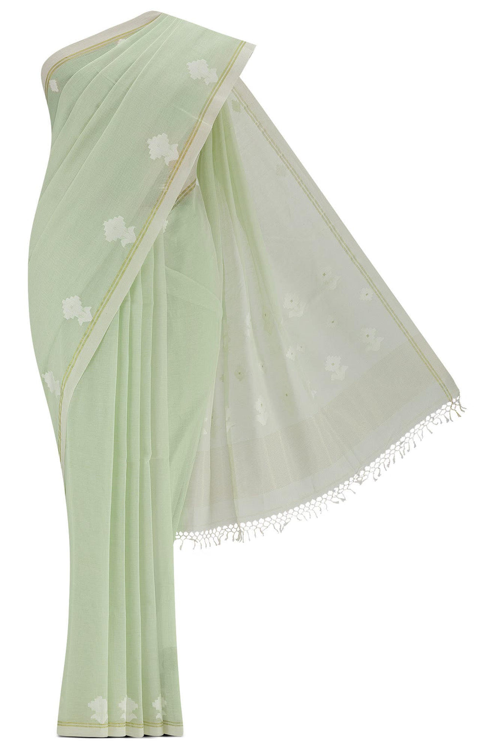 Anuradha-Mint Green Bengal Cotton Saree