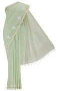 Anuradha-Mint Green Bengal Cotton Saree