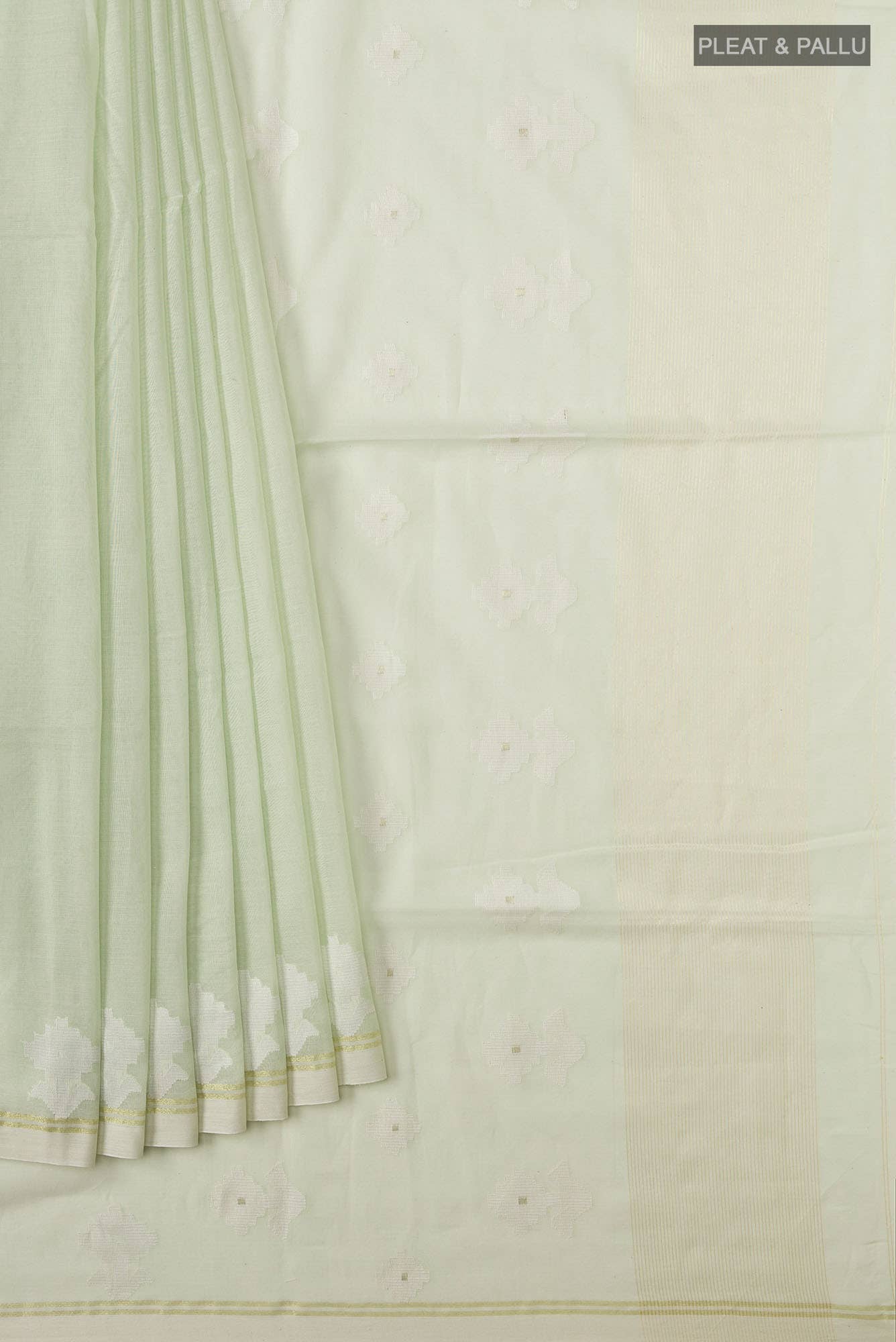 Anuradha-Mint Green Bengal Cotton Saree