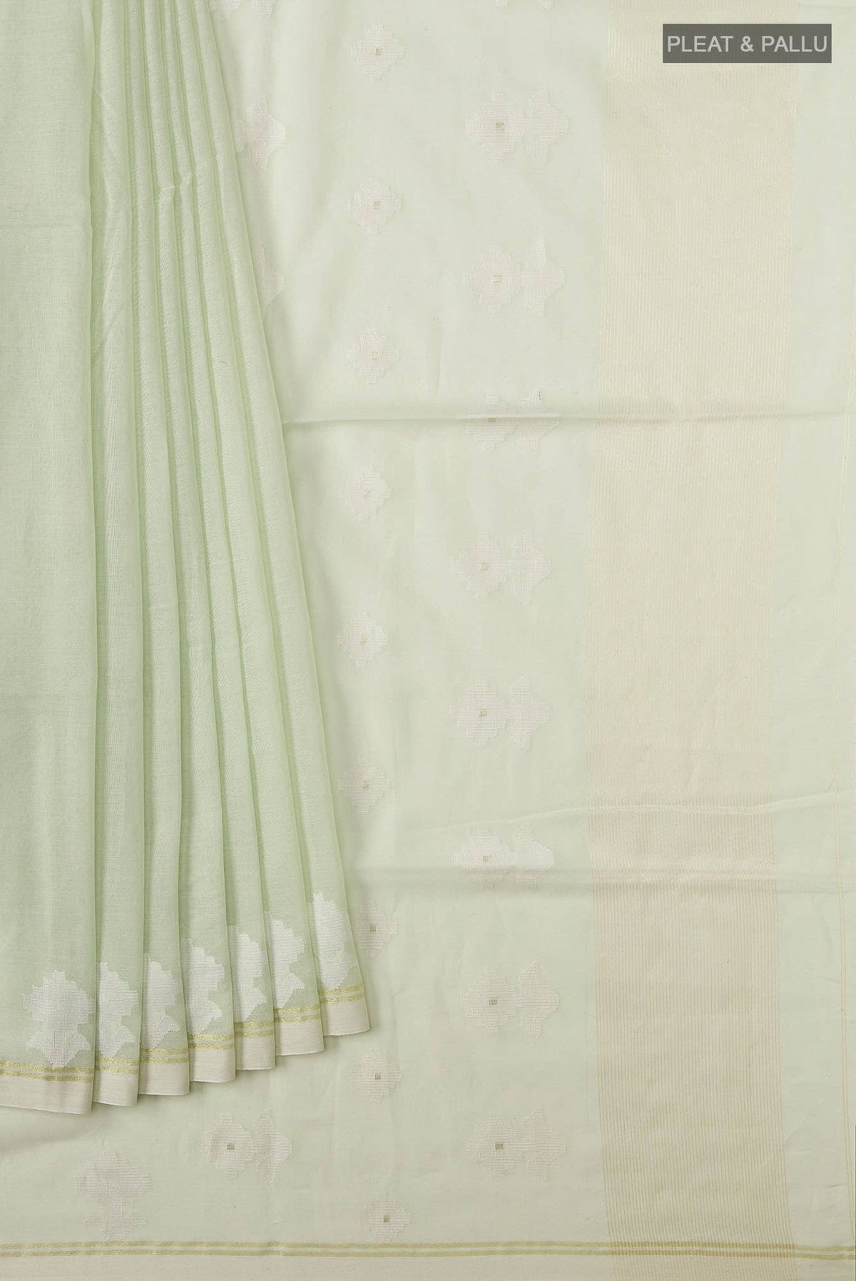 Anuradha-Mint Green Bengal Cotton Saree