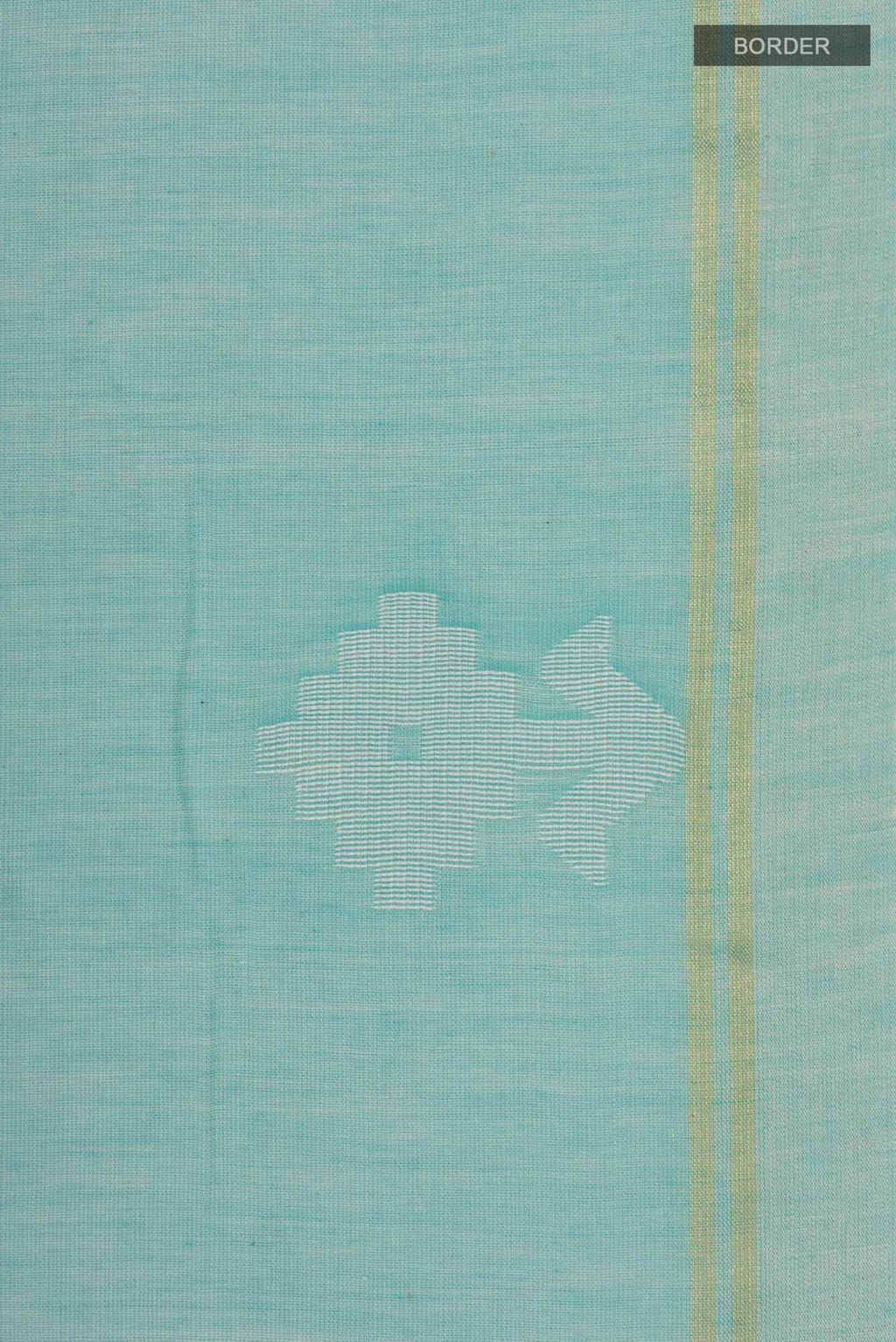 Anuradha-Aqua Blue Bengal Cotton Saree