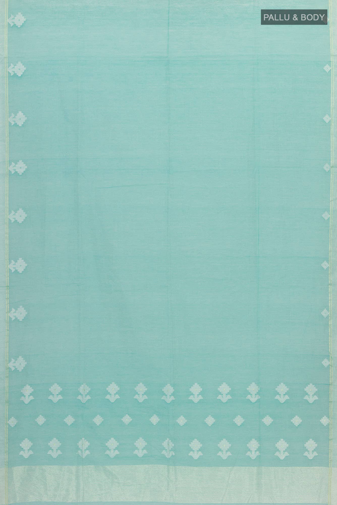 Anuradha-Aqua Blue Bengal Cotton Saree