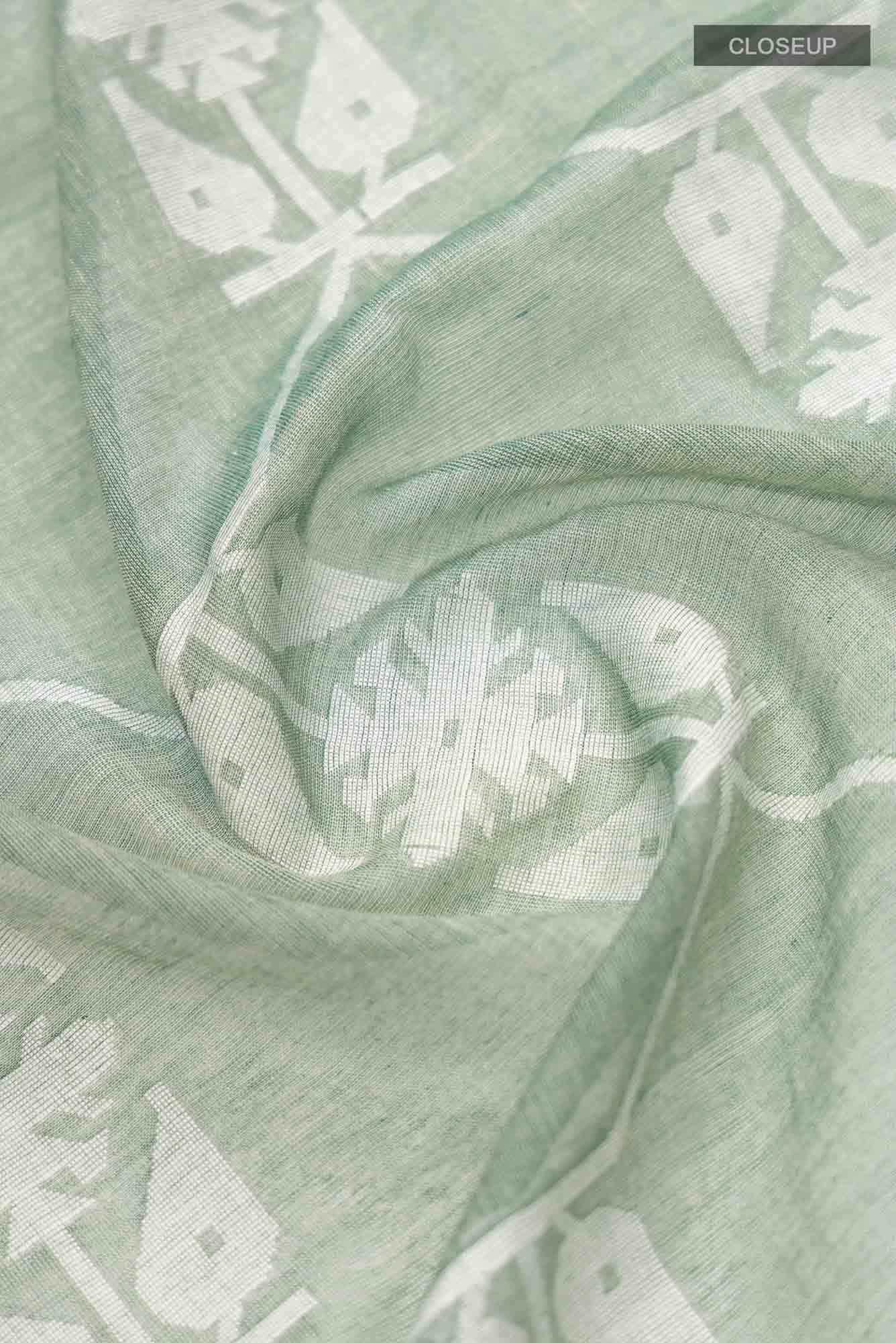 Suman-Green Bengal Cotton Saree