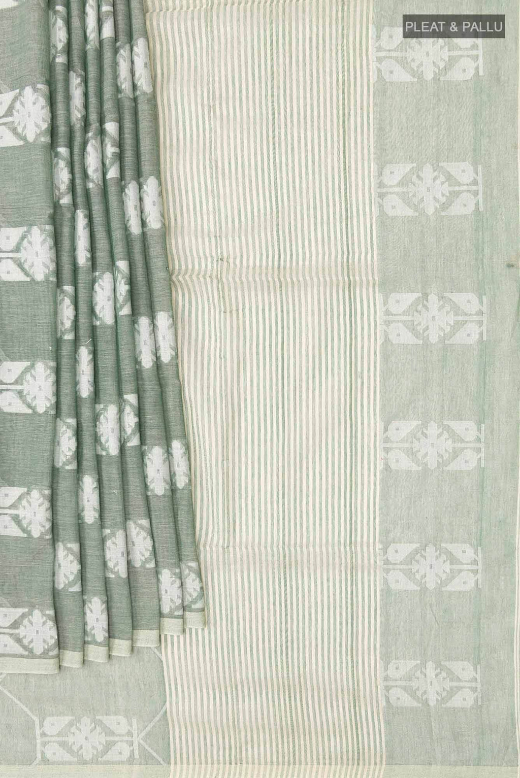Suman-Green Bengal Cotton Saree