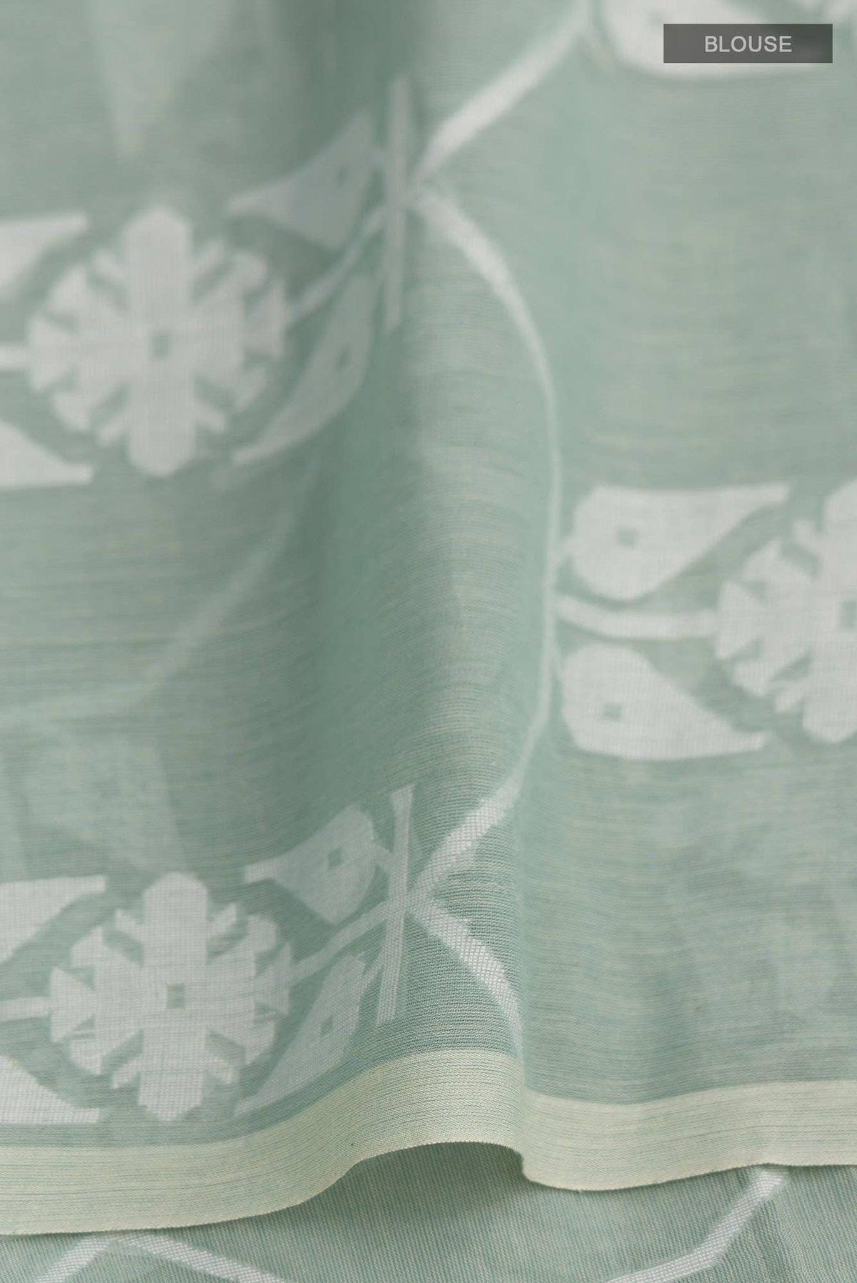 Suman-Light Green Bengal Cotton Saree