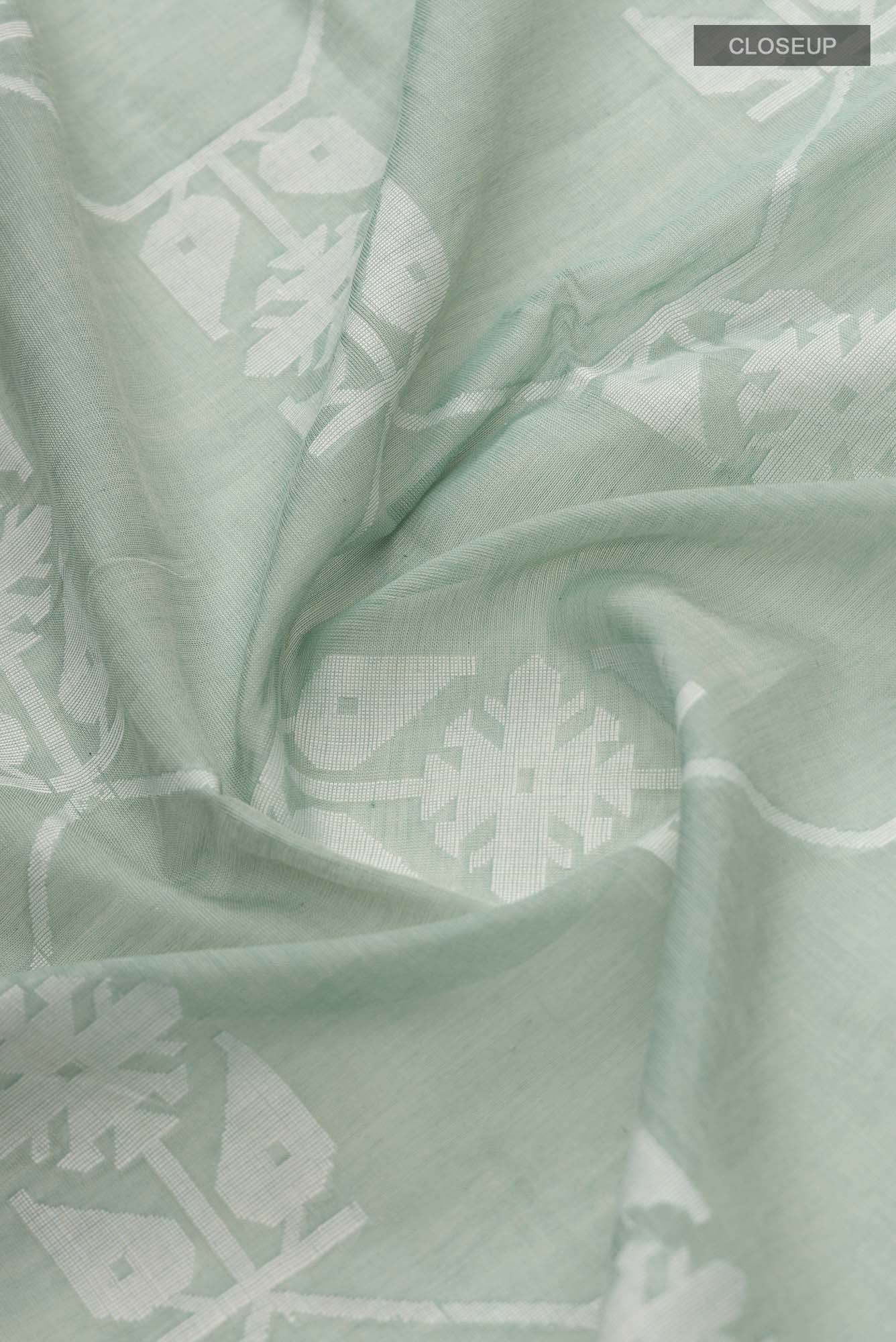 Suman-Light Green Bengal Cotton Saree