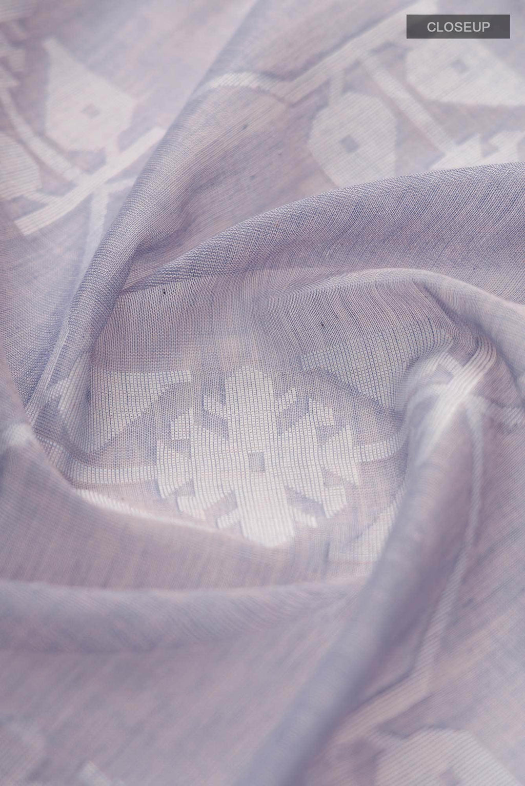 Suman-Lavender Bengal Cotton Saree