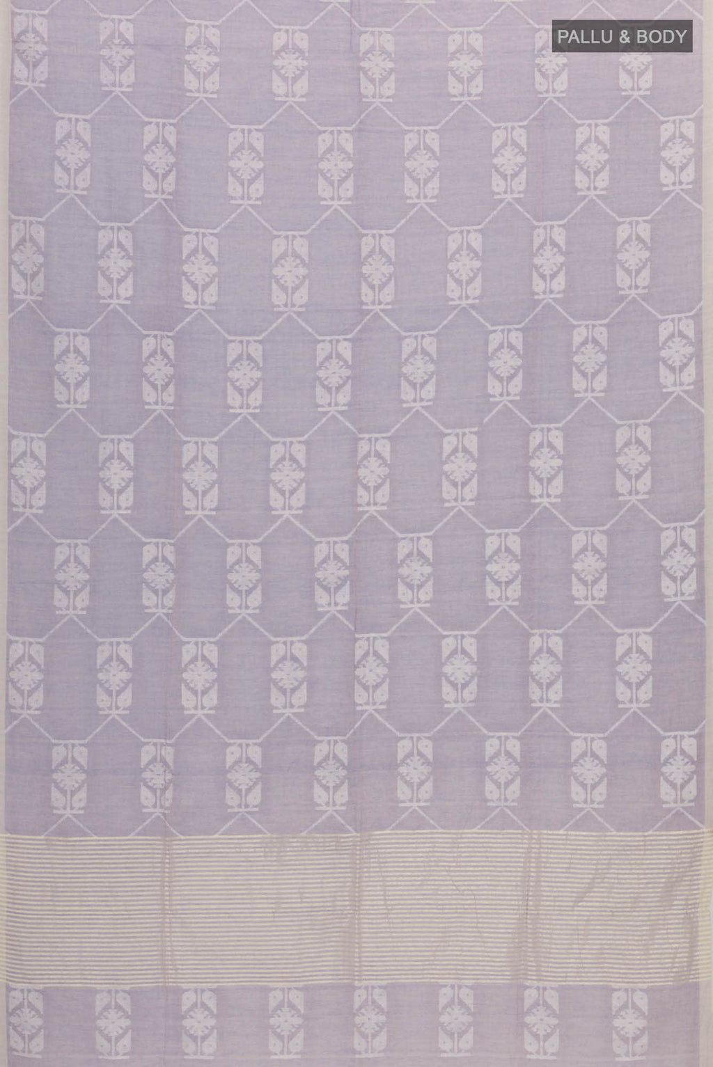 Suman-Lavender Bengal Cotton Saree