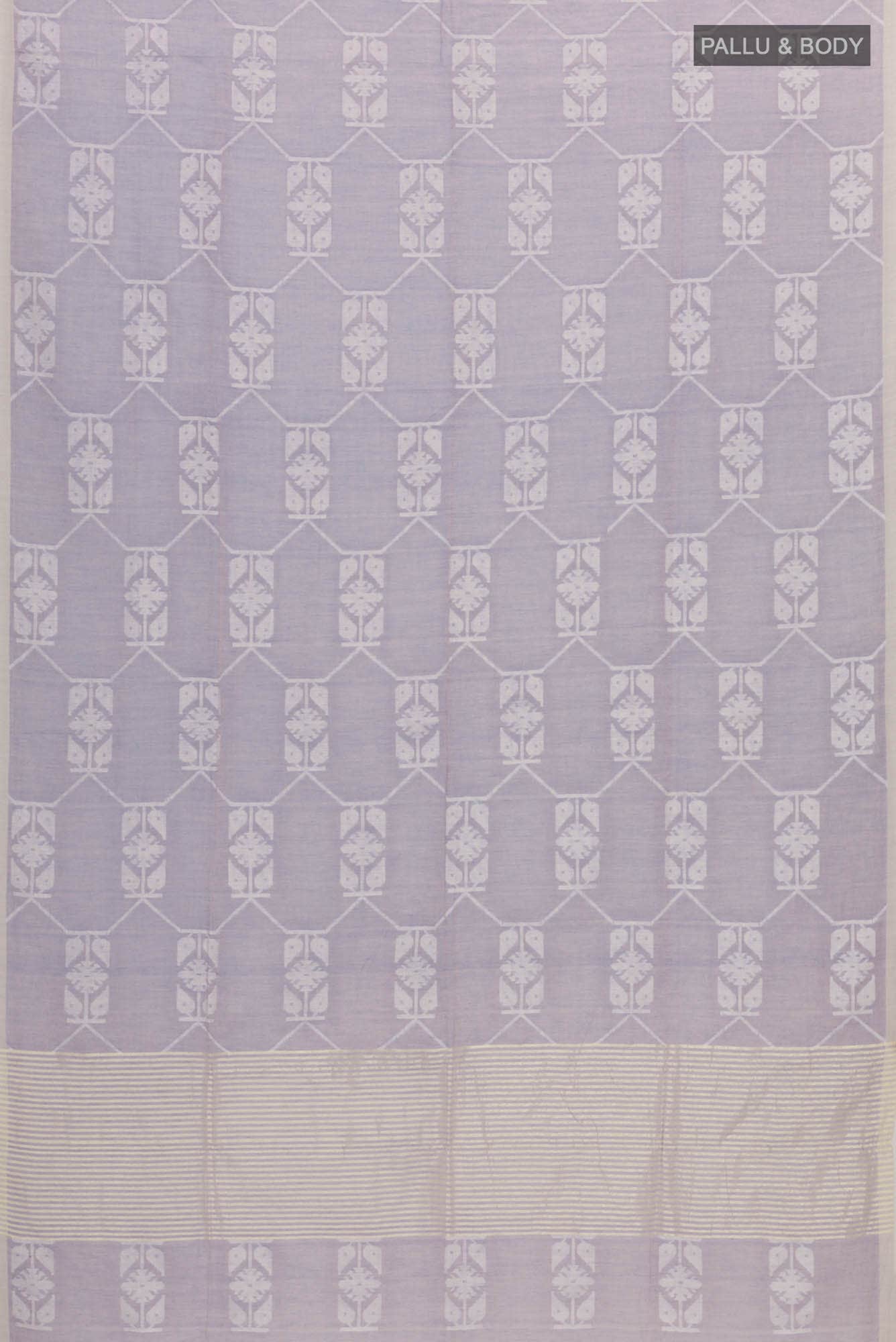 Suman-Lavender Bengal Cotton Saree
