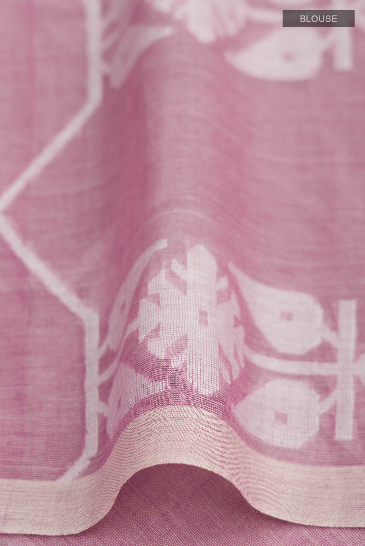Suman-Dusky Pink Bengal Cotton Saree