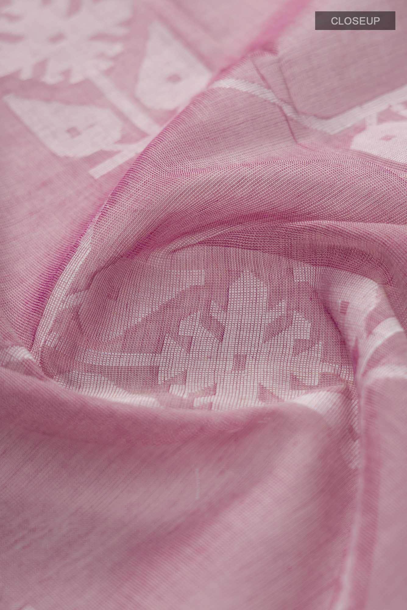 Suman-Dusky Pink Bengal Cotton Saree