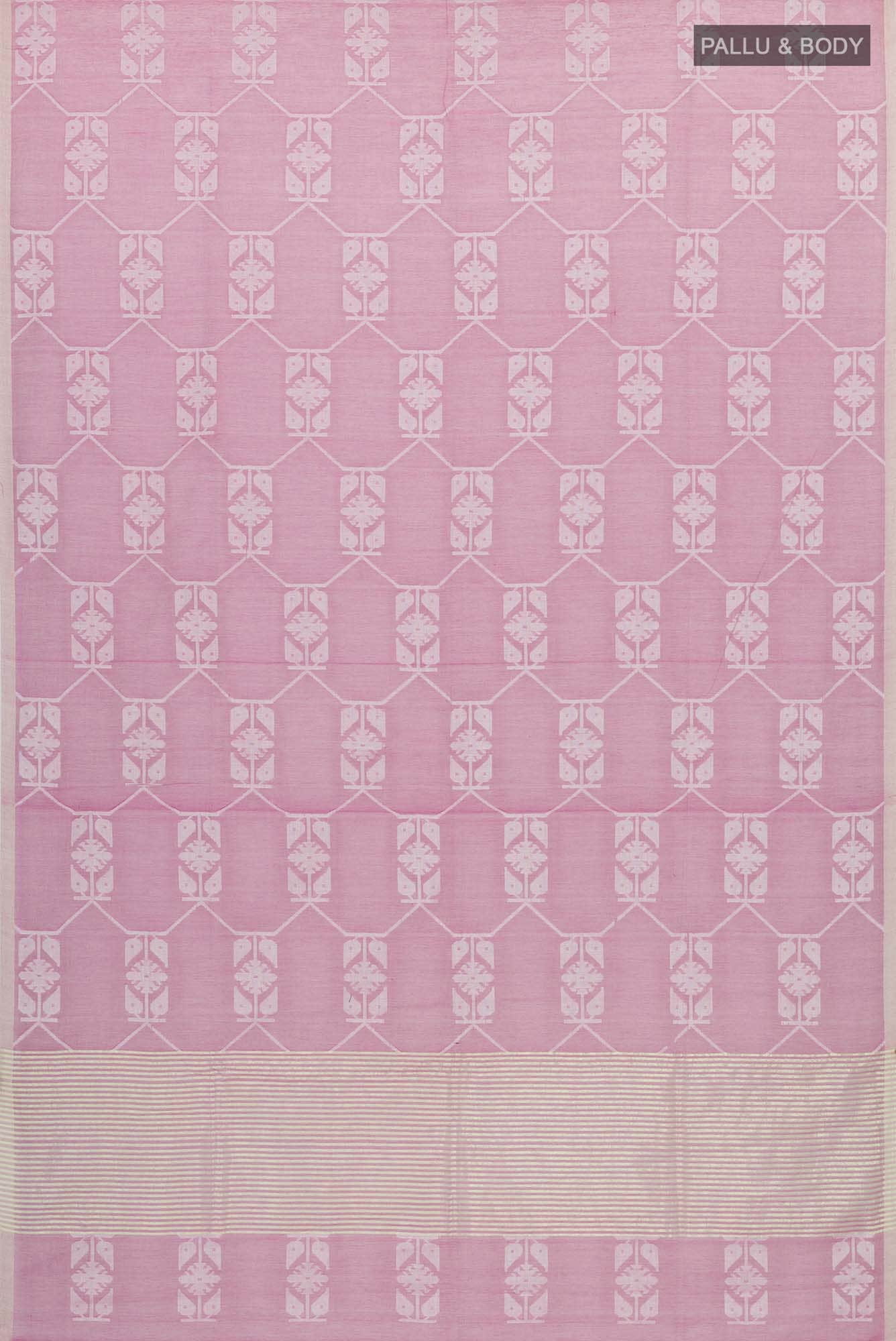 Suman-Dusky Pink Bengal Cotton Saree