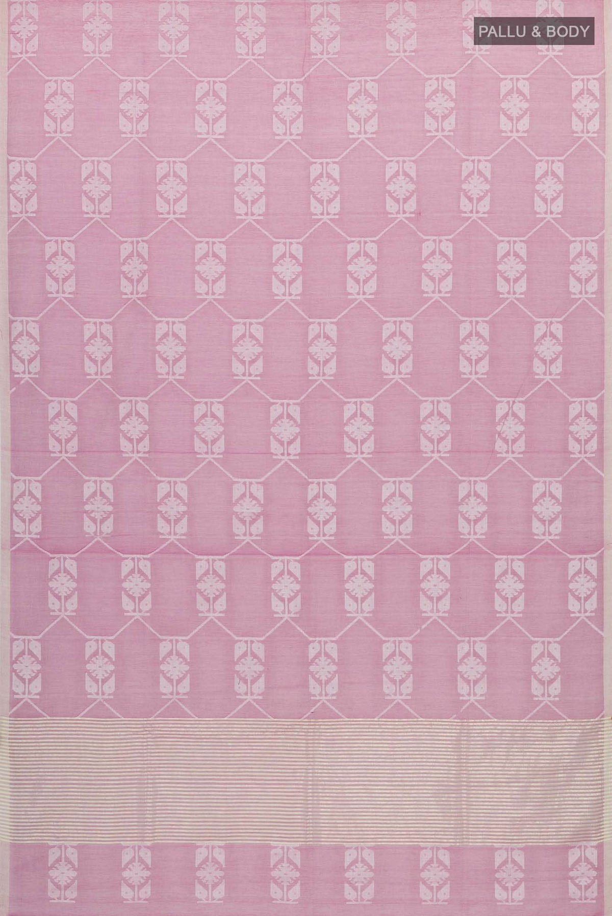 Suman-Dusky Pink Bengal Cotton Saree