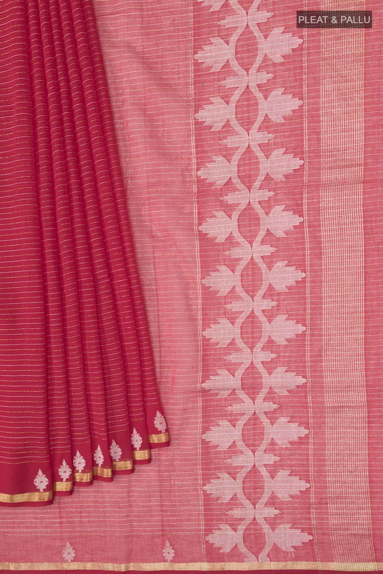 Haimanti-Red Bengal Cotton Saree