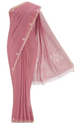 Haimanti-Dusky Pink Bengal Cotton Saree