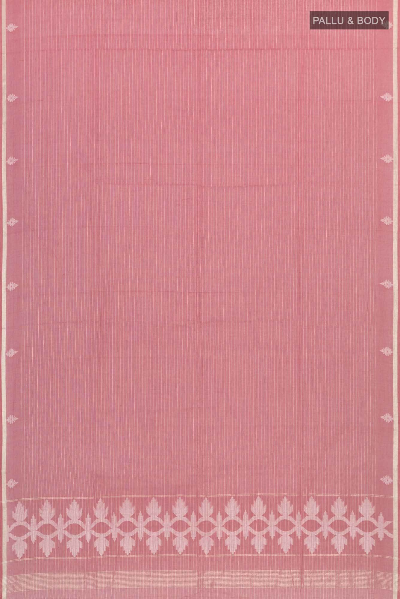 Haimanti-Dusky Pink Bengal Cotton Saree