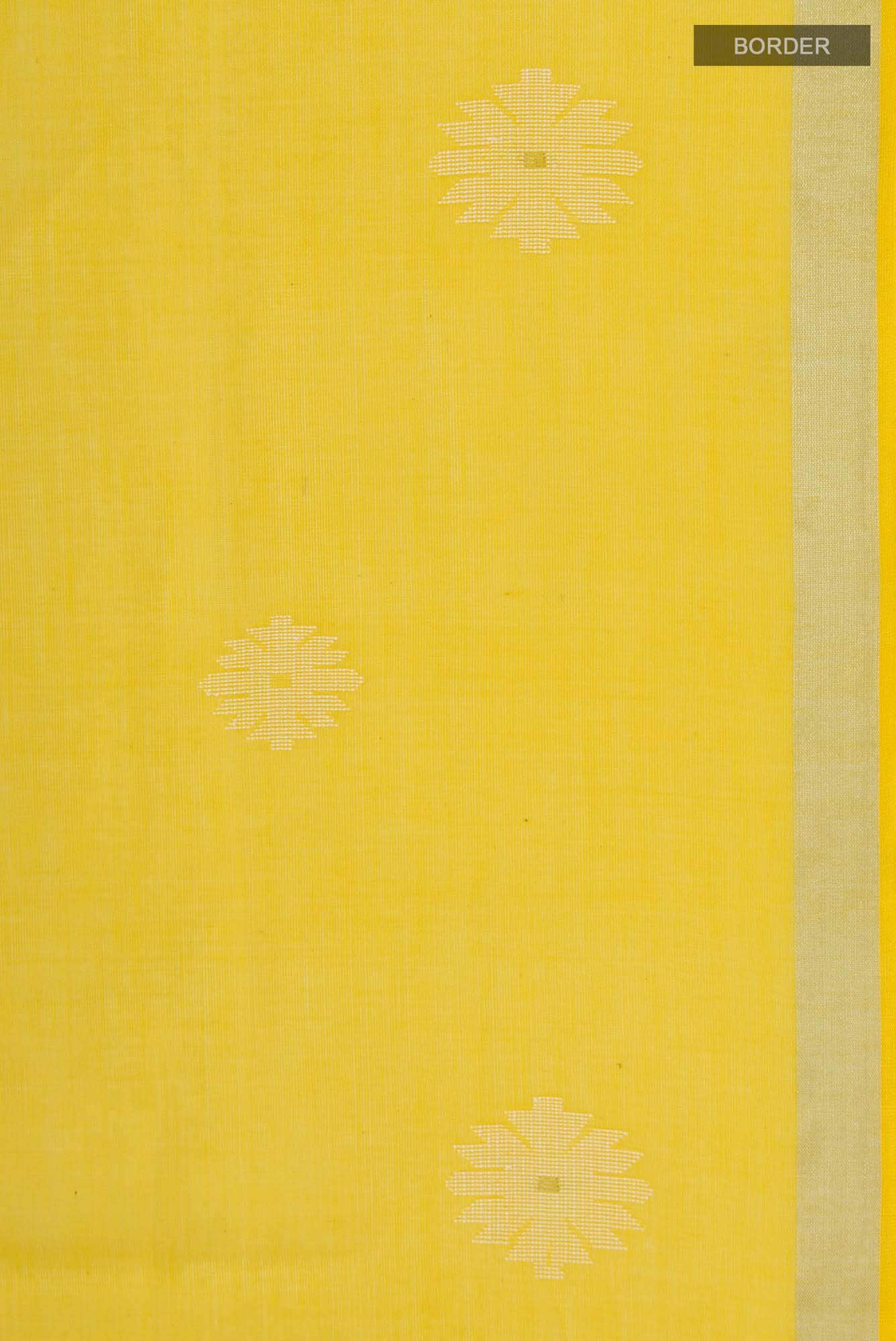 Aaheli-Yellow Bengal Cotton Saree