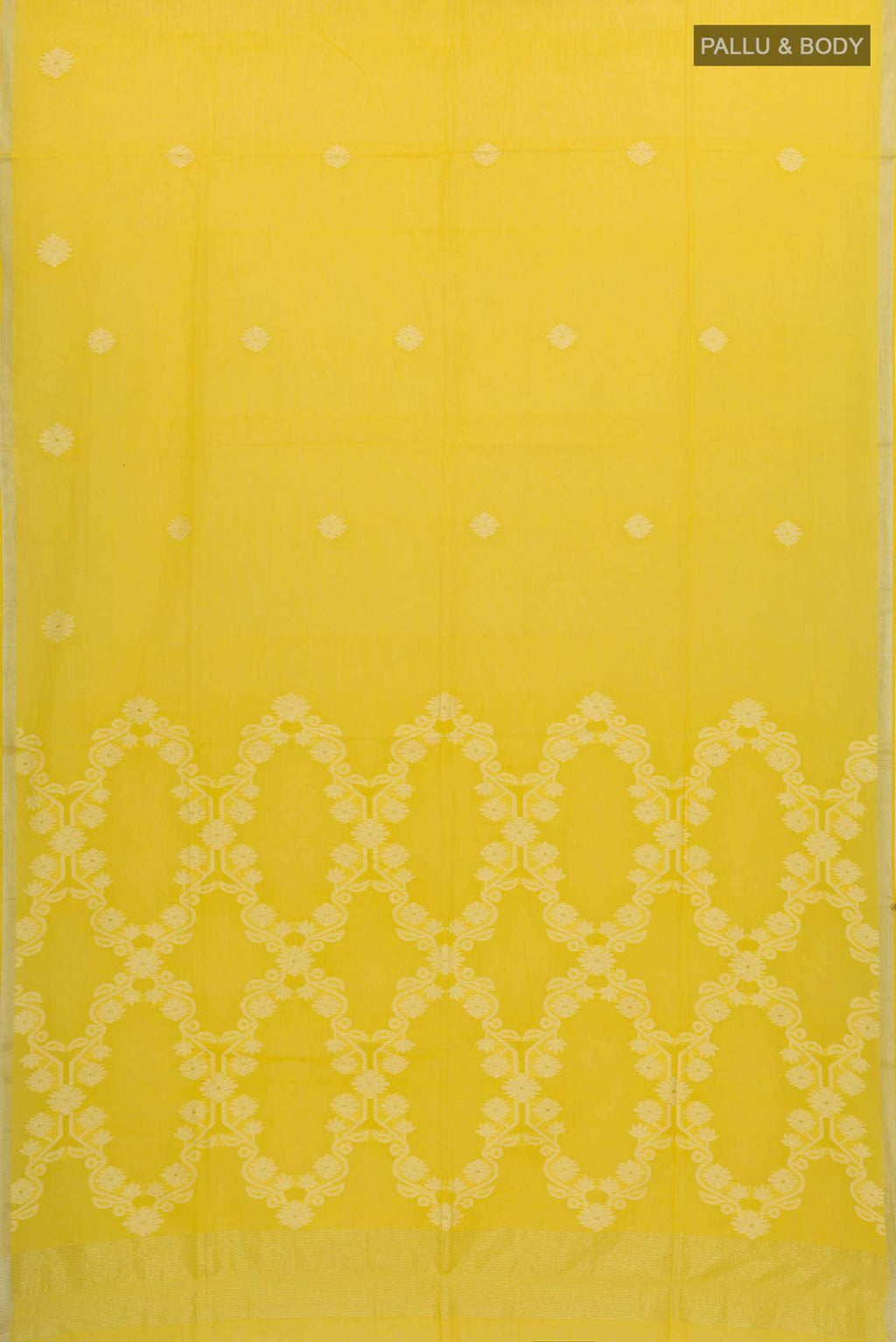 Aaheli-Yellow Bengal Cotton Saree