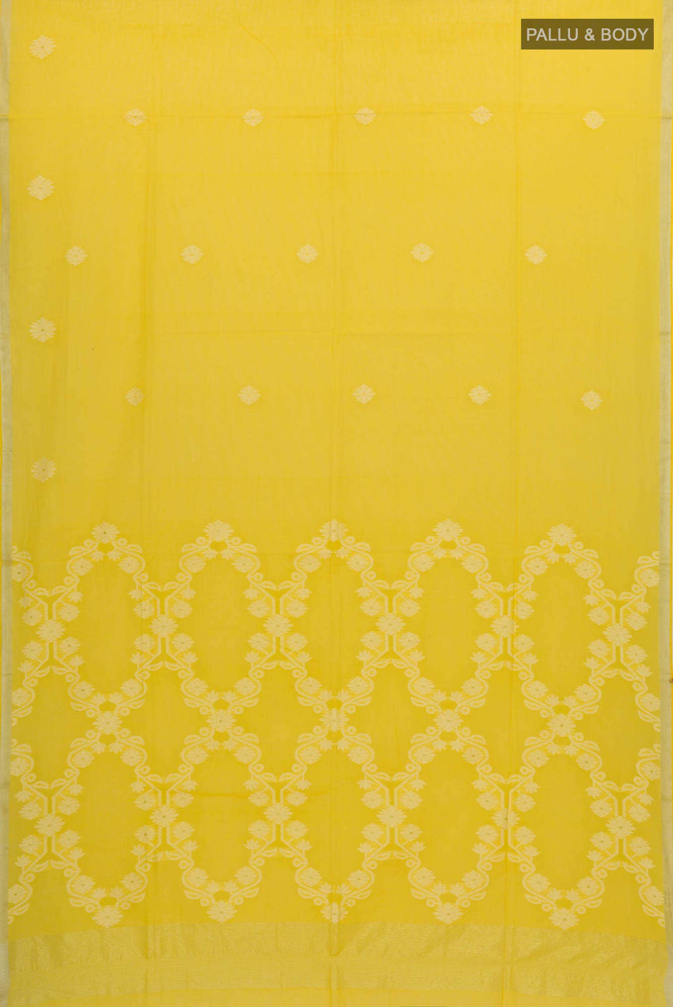 Aaheli-Yellow Bengal Cotton Saree