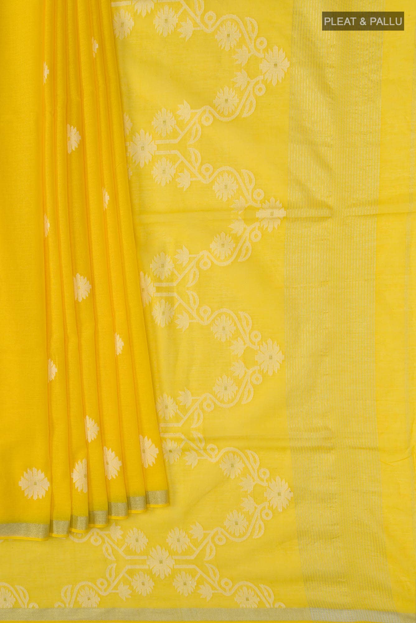 Aaheli-Yellow Bengal Cotton Saree