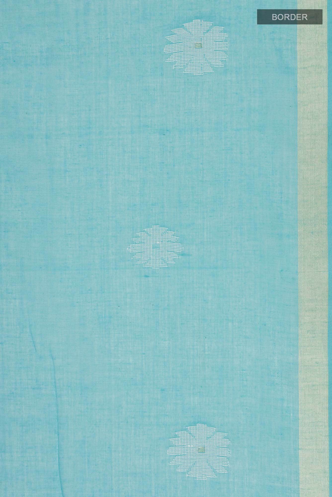 Aaheli-Light Blue Bengal Cotton Saree