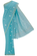 Aaheli-Light Blue Bengal Cotton Saree
