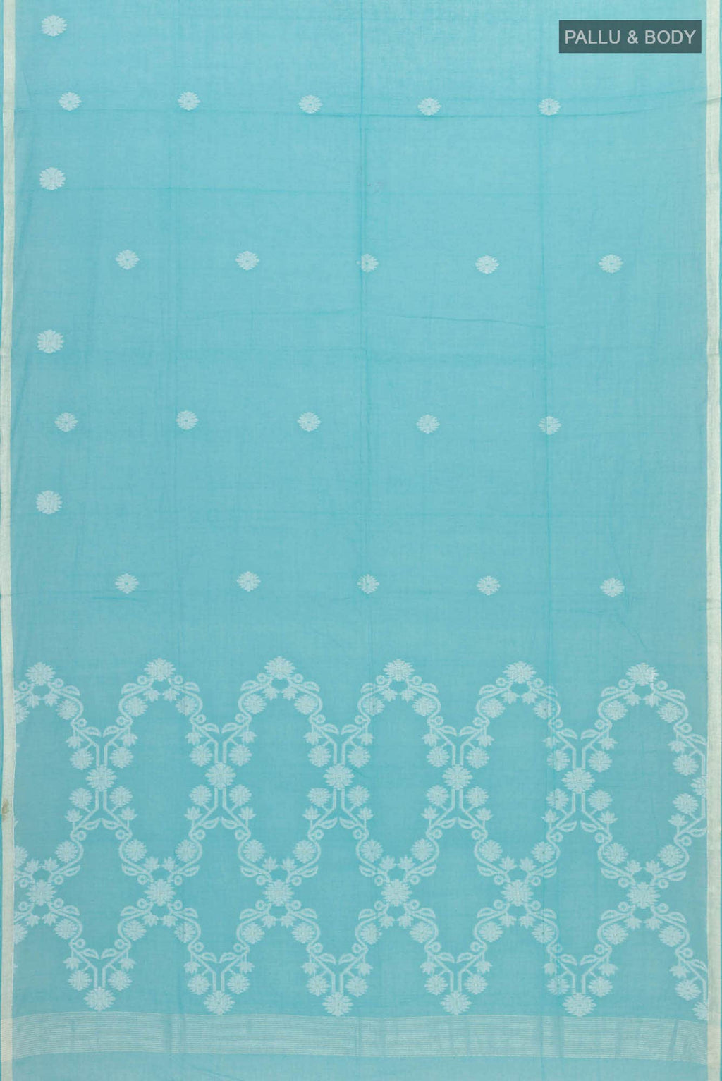 Aaheli-Light Blue Bengal Cotton Saree
