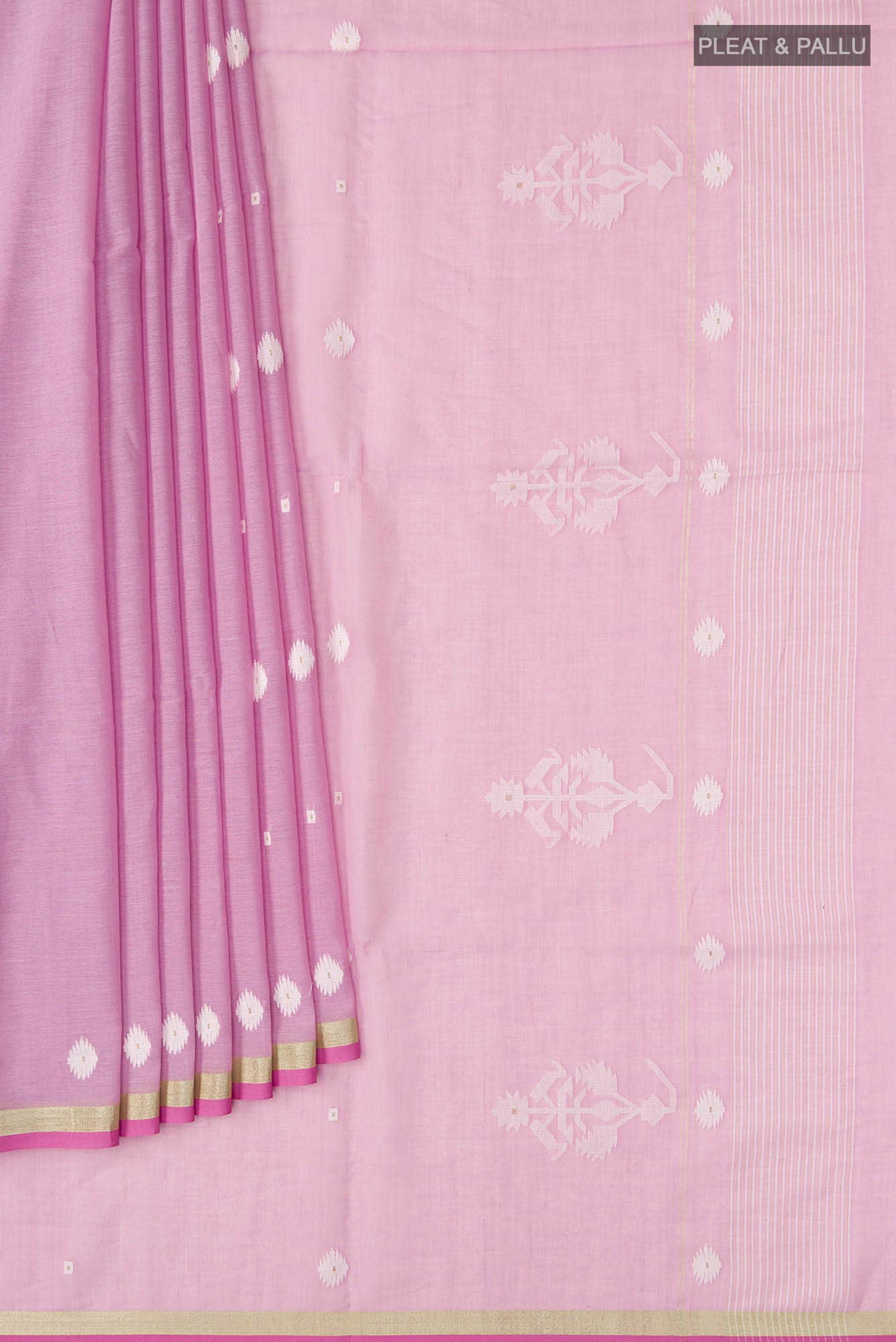 Damini-Pink Bengal Cotton Saree