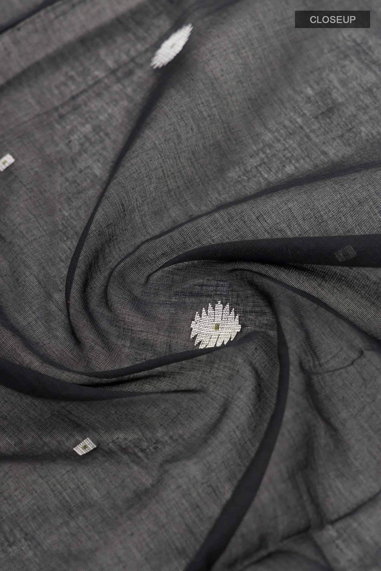 Damini-Black Bengal Cotton Saree