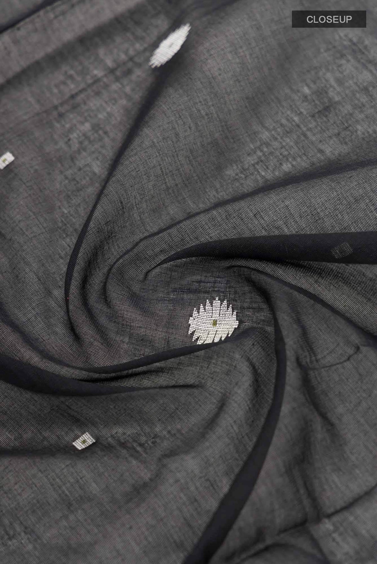 Damini-Black Bengal Cotton Saree
