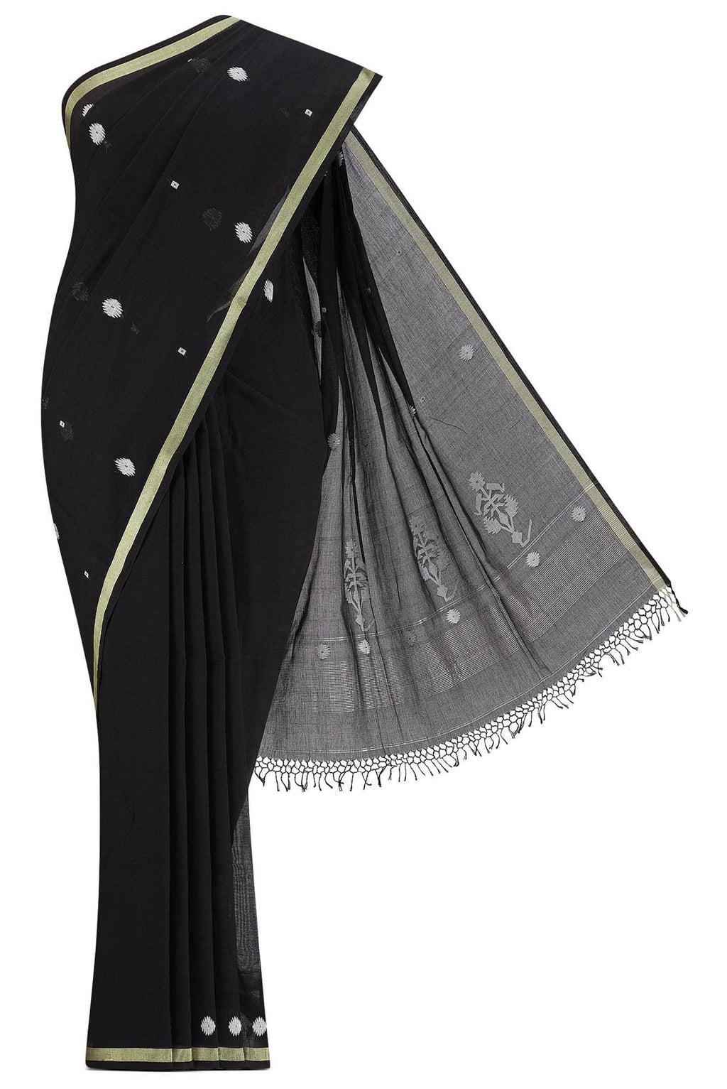 Damini-Black Bengal Cotton Saree