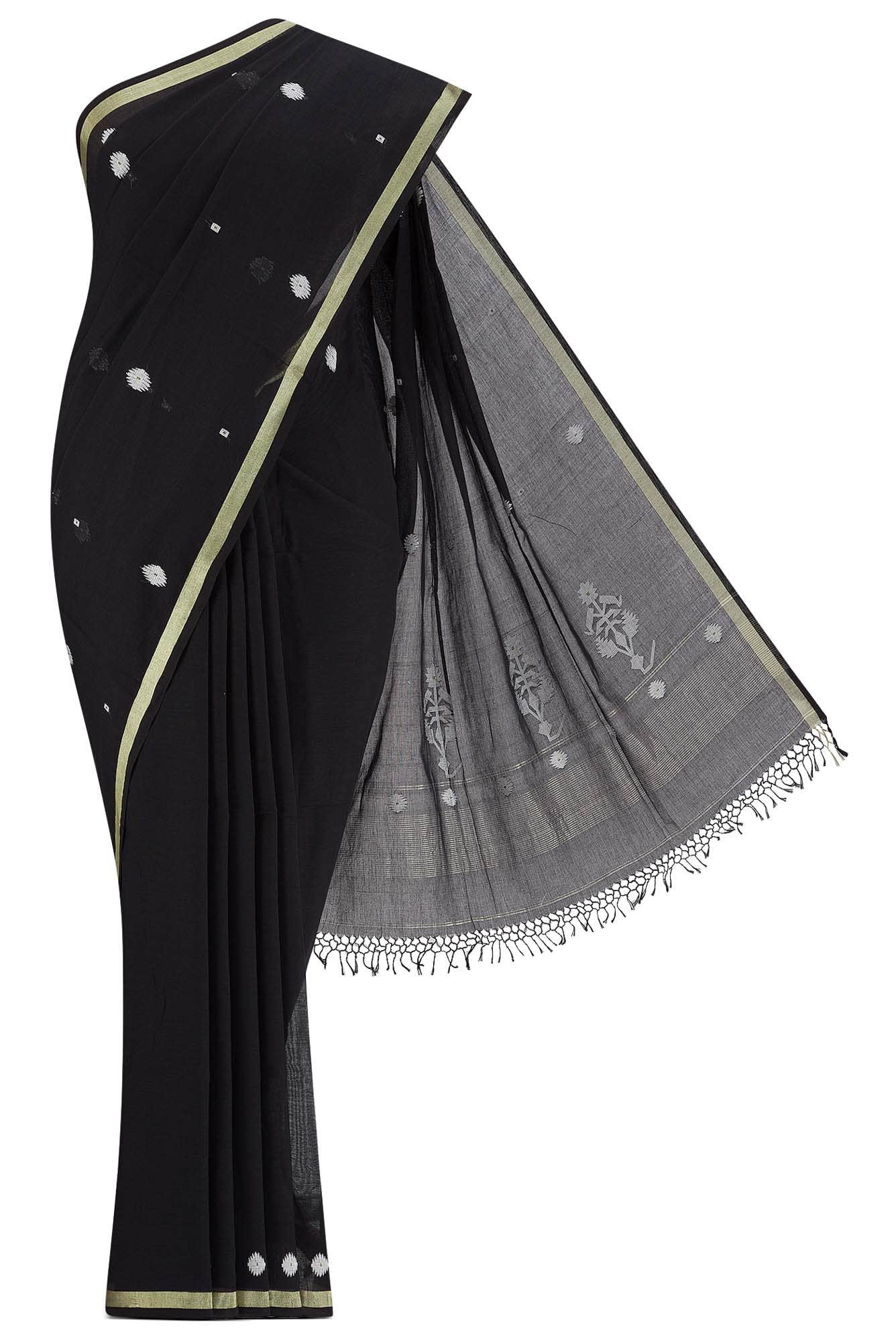 Damini-Black Bengal Cotton Saree