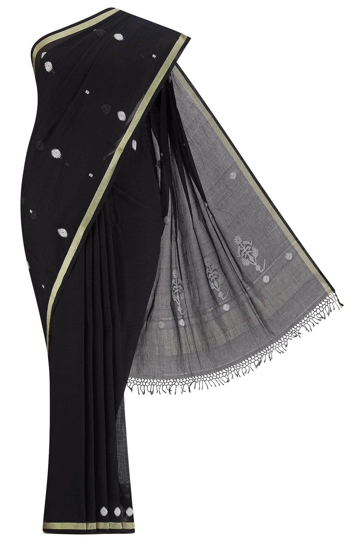 Damini-Black Bengal Cotton Saree