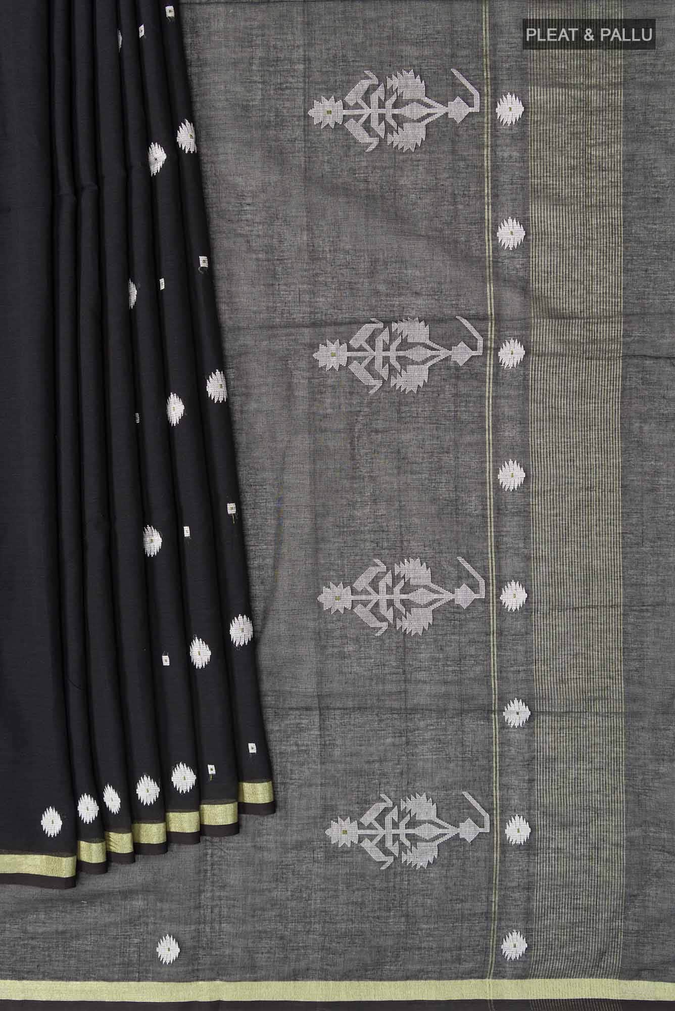 Damini-Black Bengal Cotton Saree