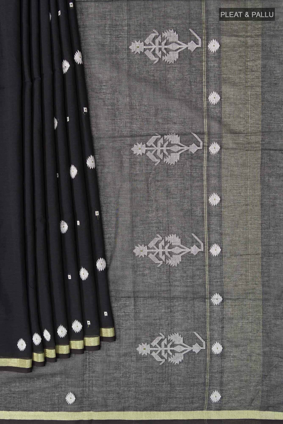Damini-Black Bengal Cotton Saree