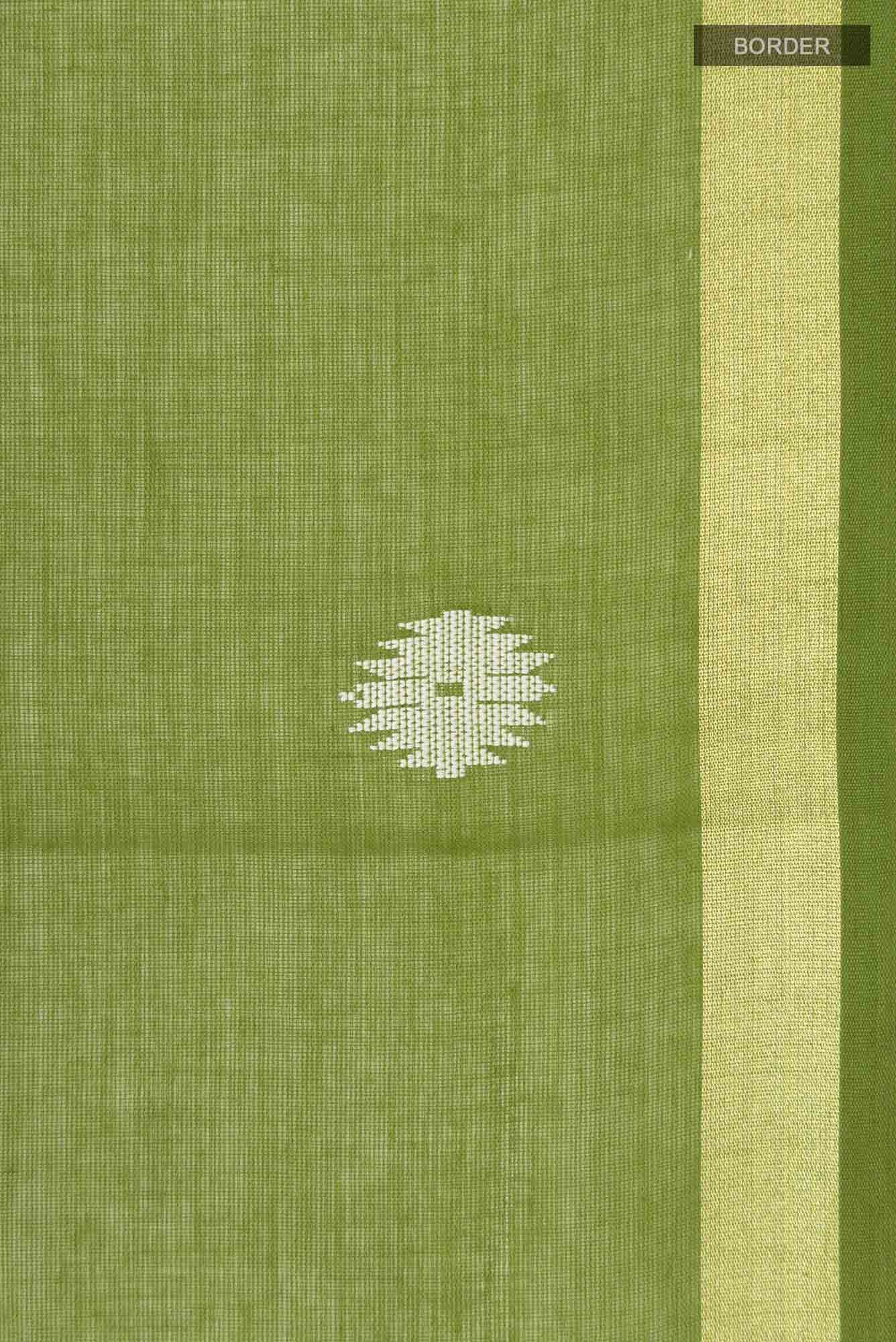 Damini-Green Bengal Cotton Saree