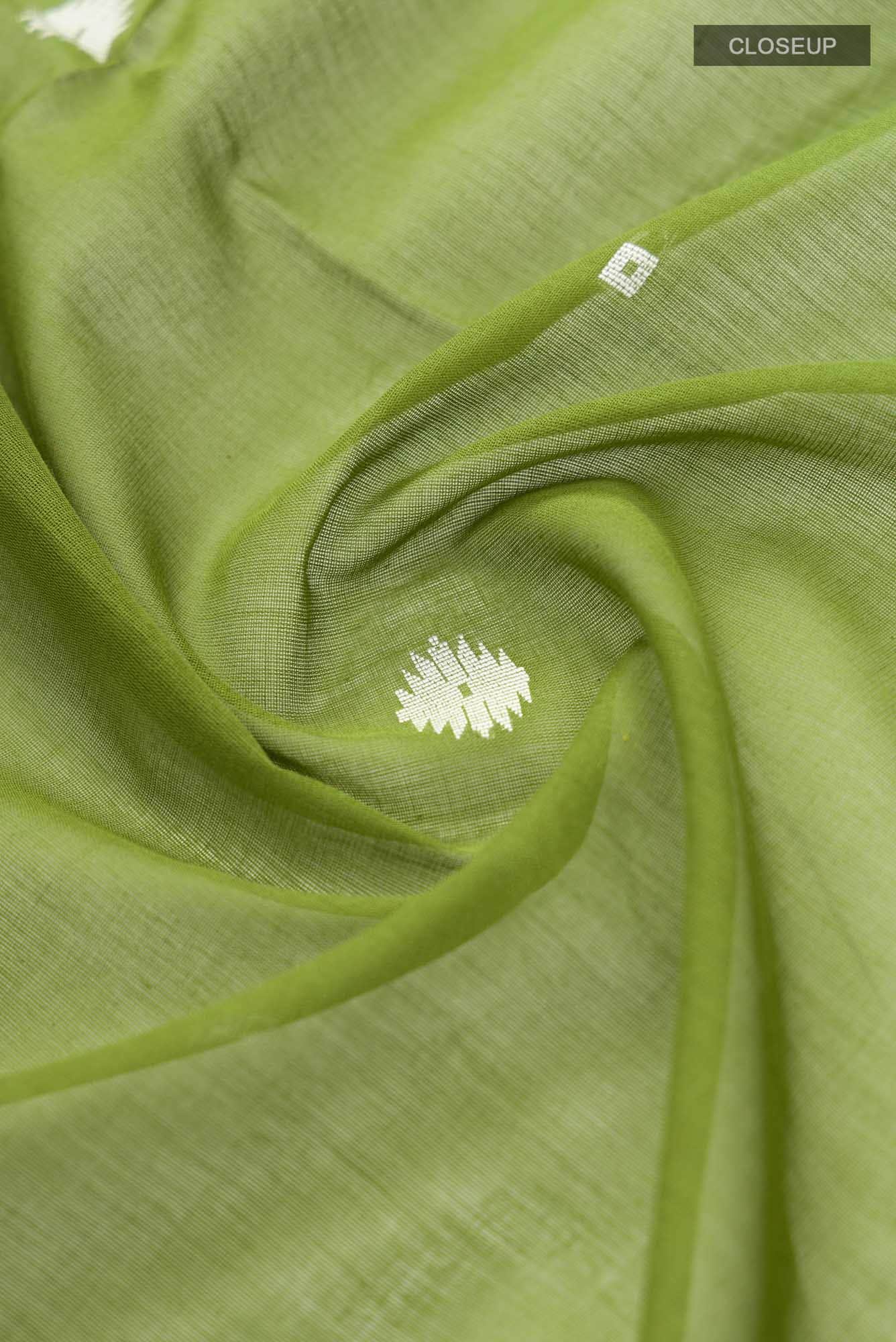 Damini-Green Bengal Cotton Saree