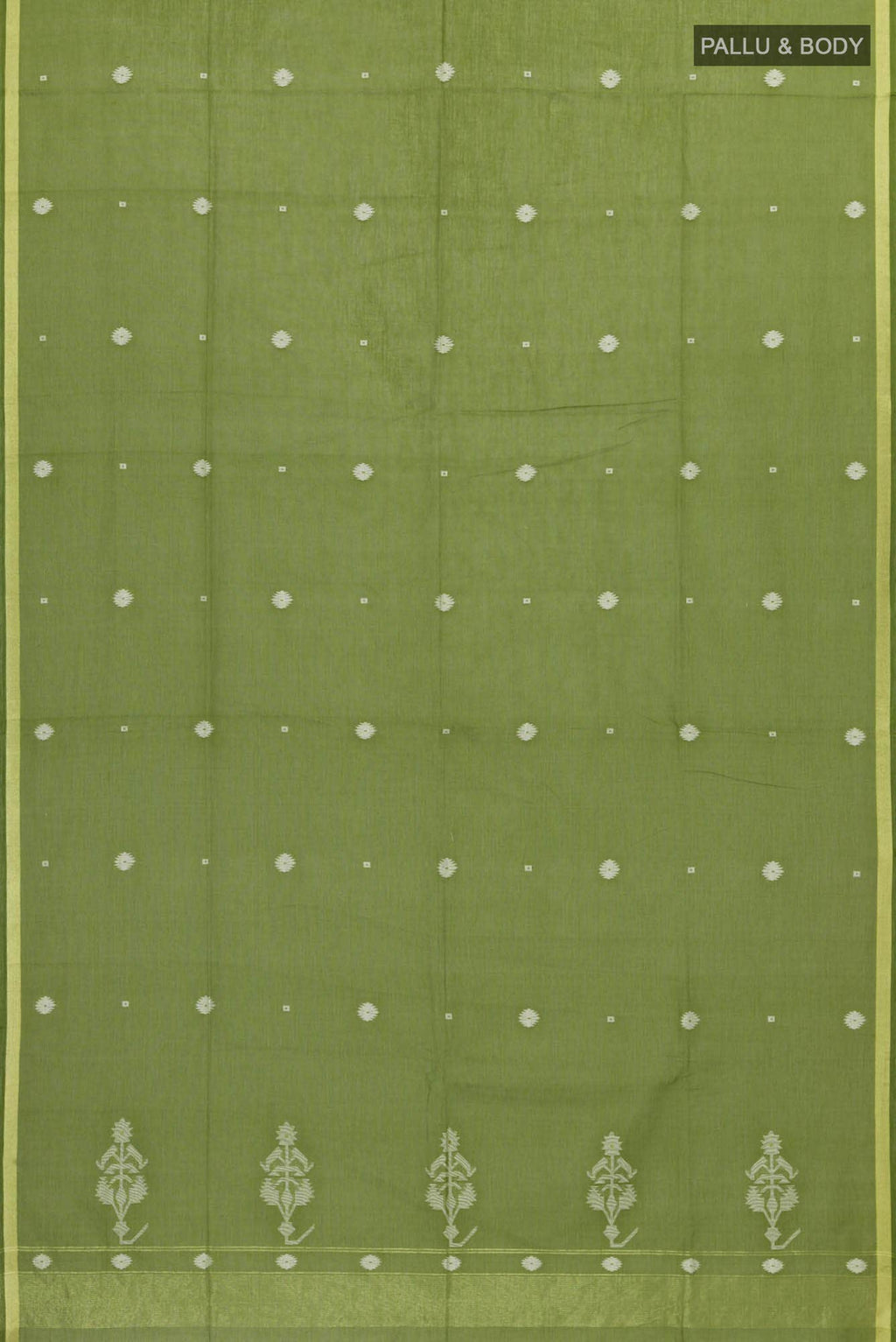 Damini-Green Bengal Cotton Saree