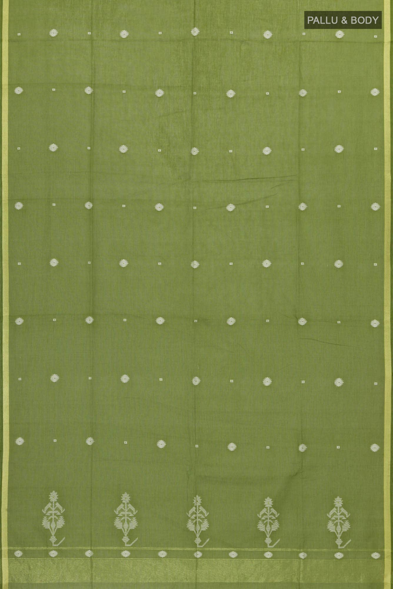 Damini-Green Bengal Cotton Saree