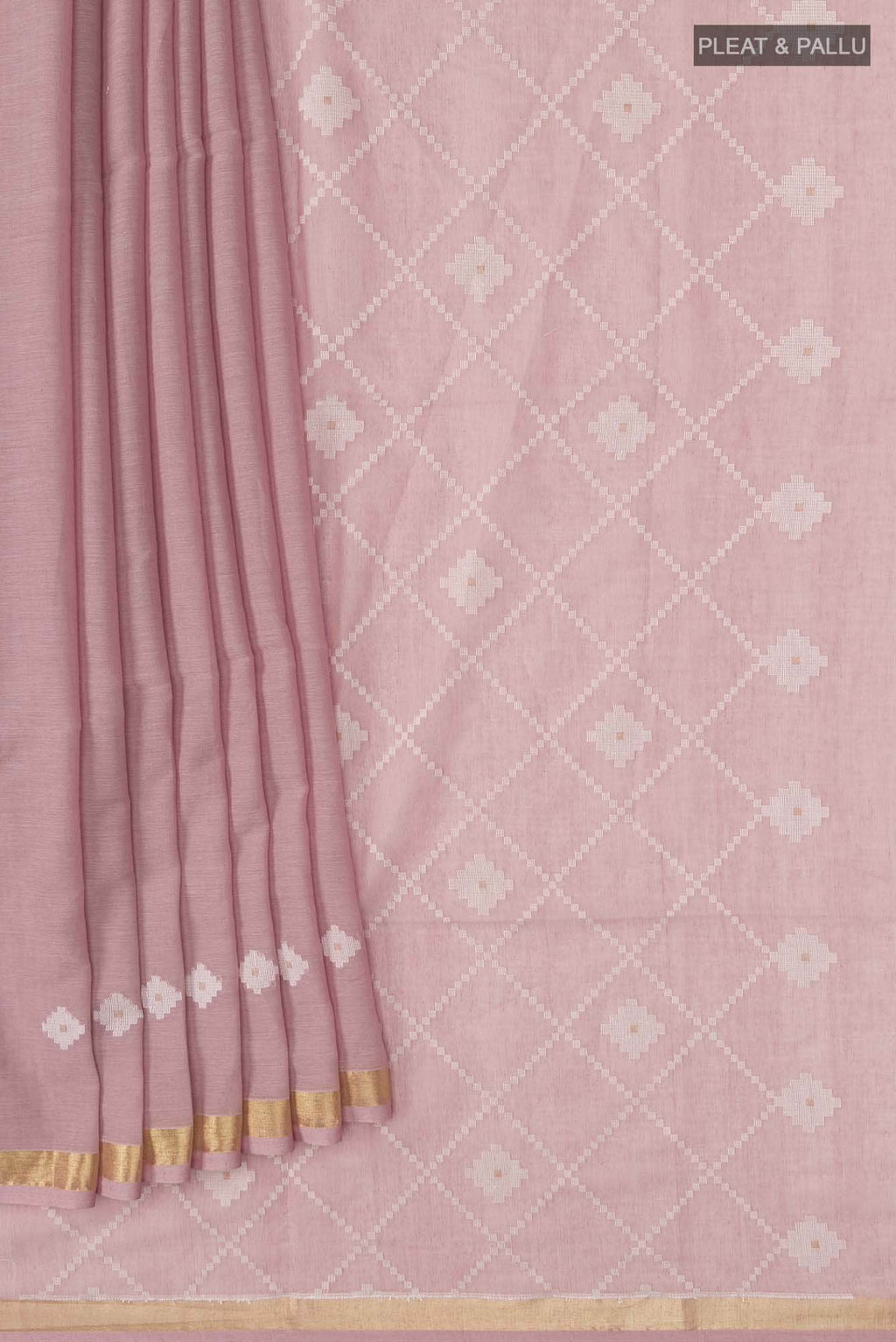 Suchitra-Dusky Pink Bengal Cotton Saree