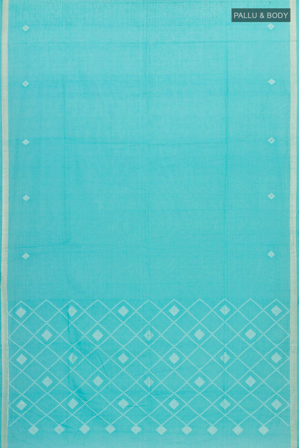 Suchitra-Turquoise Bengal Cotton Saree