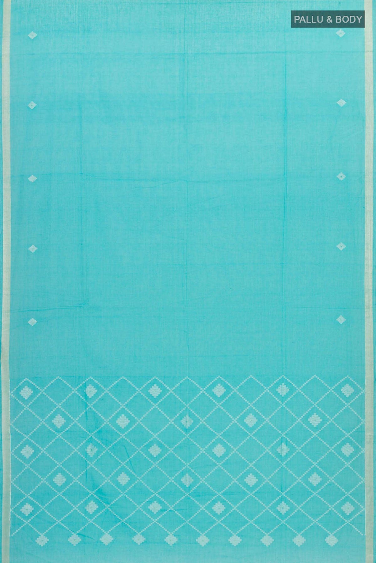 Suchitra-Turquoise Bengal Cotton Saree