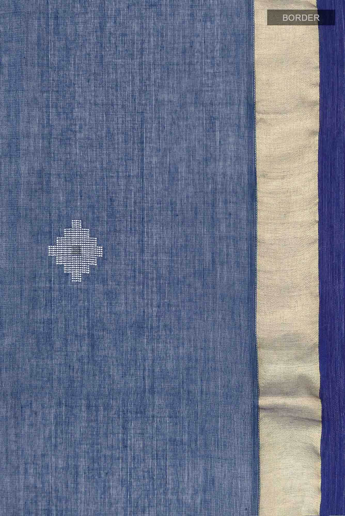 Suchitra-Dark Blue Bengal Cotton Saree