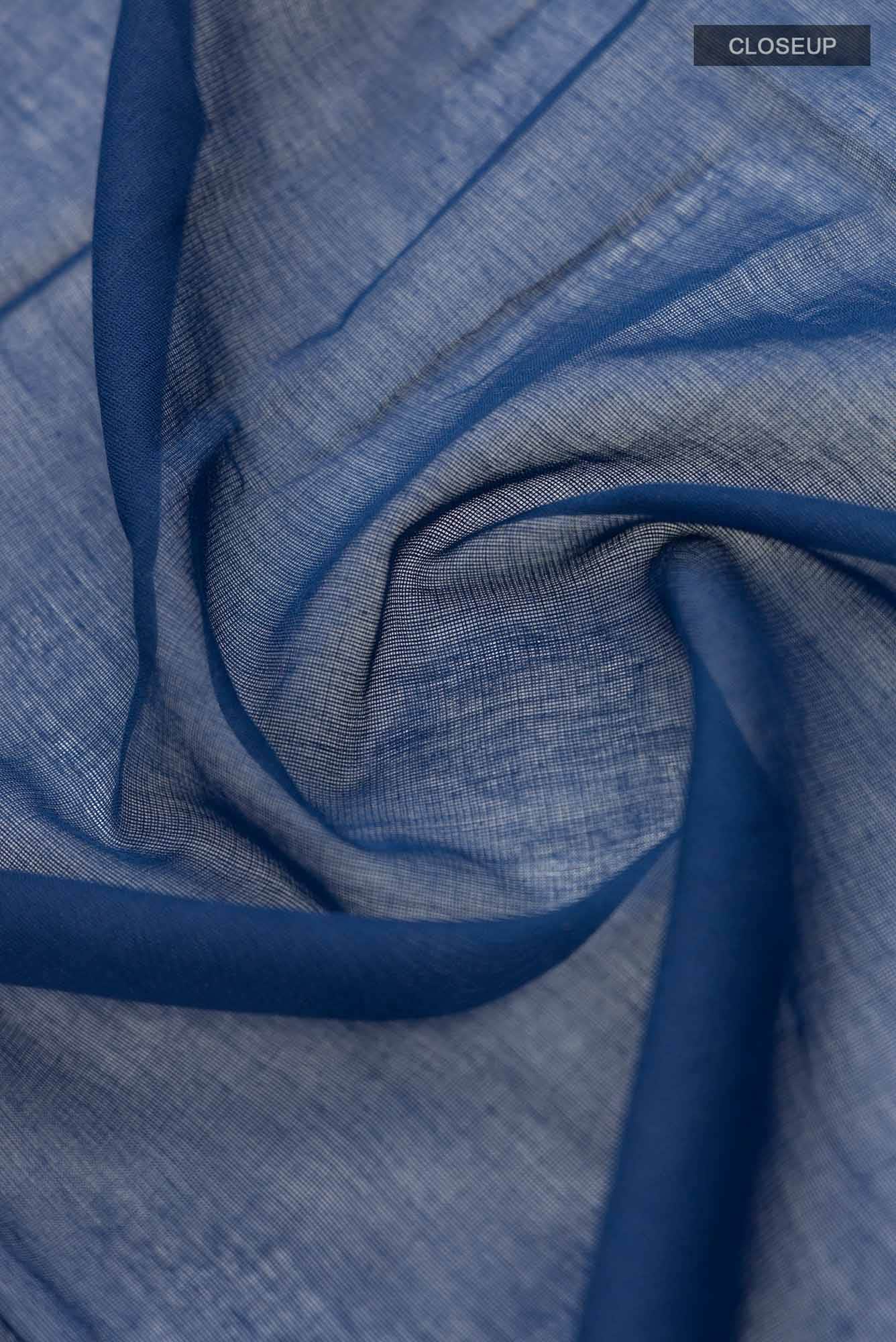 Suchitra-Dark Blue Bengal Cotton Saree
